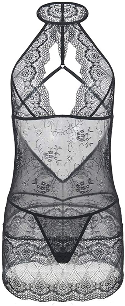 Price:$12.99 Sexy Lingerie for Women Floral Lace Babydoll Chemise Backless Dress Sleepwear: Clothing, Shoes & Jewelry