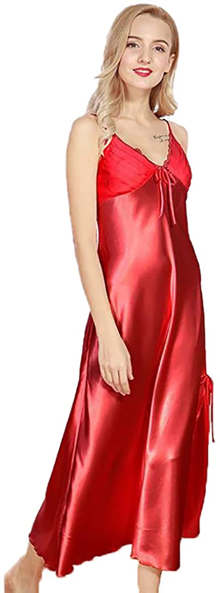 Price:$13.99 Women Lingerie Nightgowns Full Slips Pajamas Satin Silky Sleepwear Soft Sexy Long Plus Size, M-3XL at Amazon Women’s Clothing store