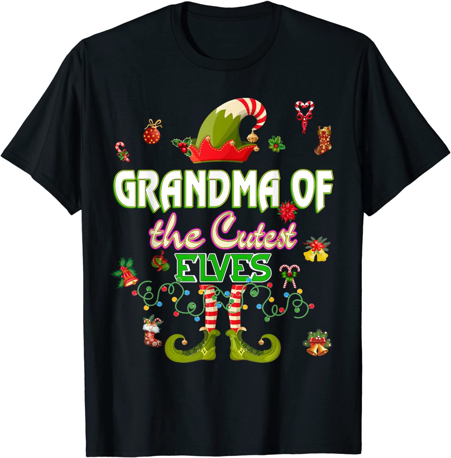 Price:$13.99 Christmas Of The Cutest Elves Xmas Pajama T-Shirt : Clothing, Shoes & Jewelry