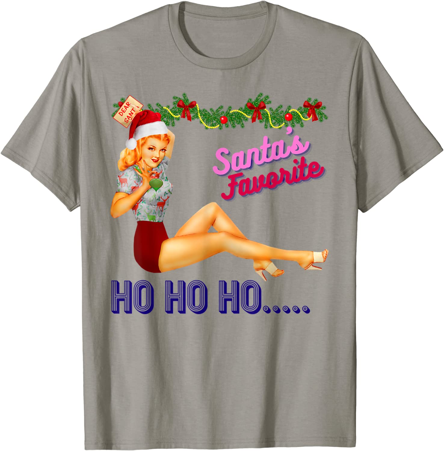 Price:$19.99 Ho Ho Nice Naughty Dirty Joke Meme Retro T-Shirt : Clothing, Shoes & Jewelry