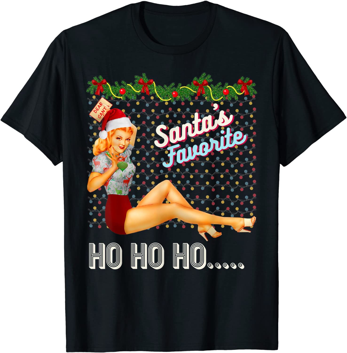 Price:$19.99 Ho Ho Nice Naughty Dirty Joke Meme Retro T-Shirt : Clothing, Shoes & Jewelry