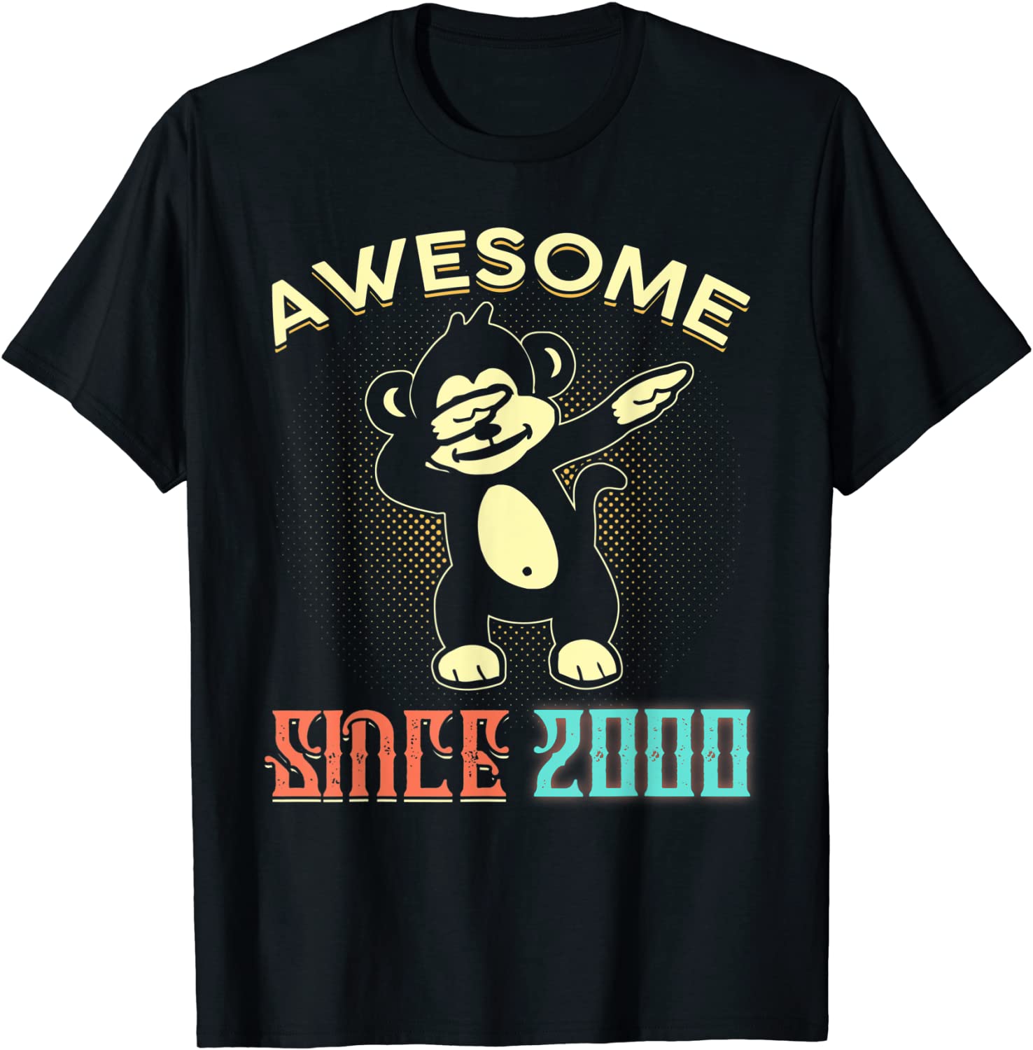 Price:$19.95 Monkey Dabbing Awesome Since 2000 18th Yrs Old T Shirt : Clothing, Shoes & Jewelry