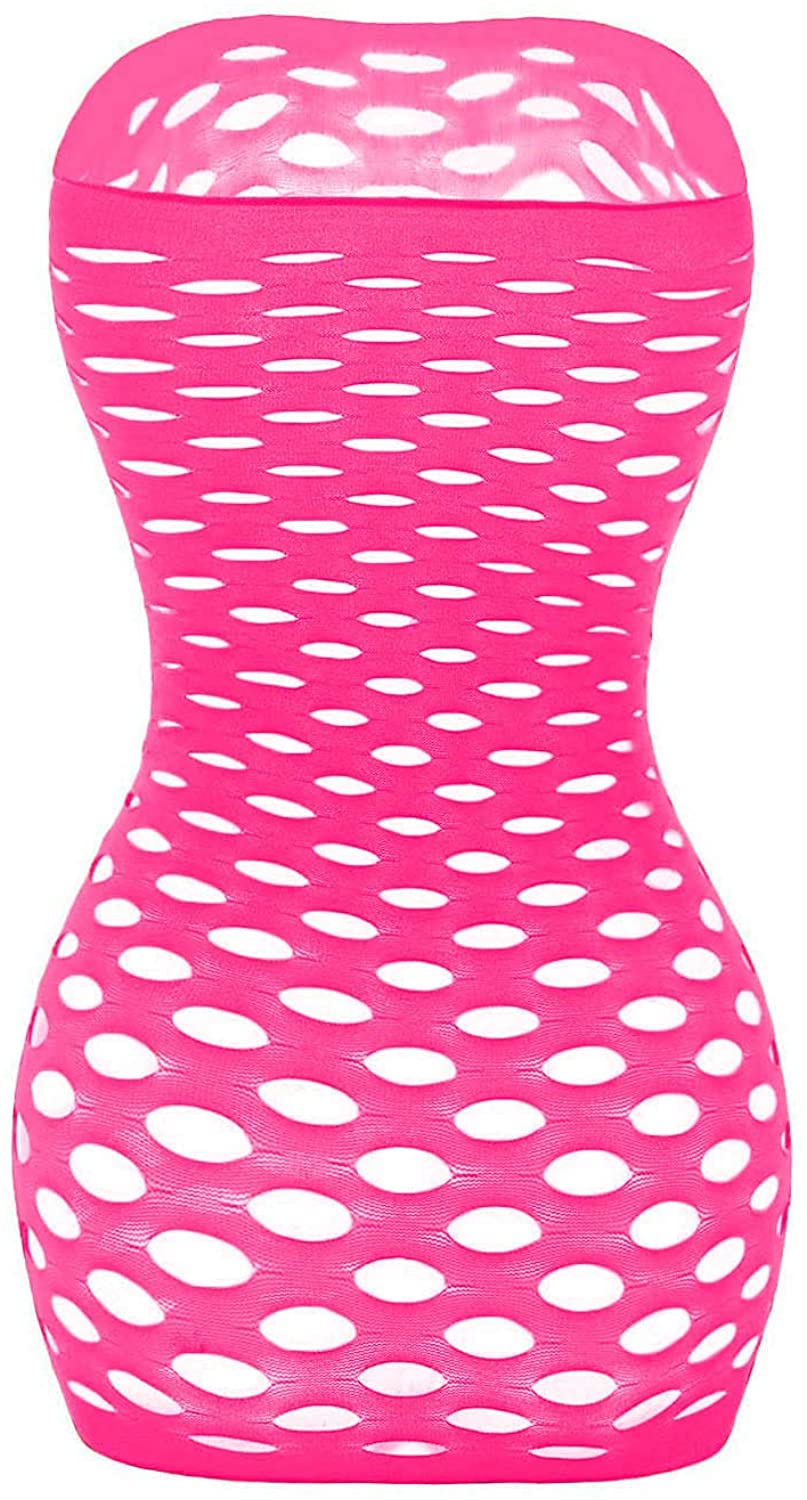 Price:$8.45 Mesh Chemise Dress Fishnet Lingerie Babydolls Nighties Mini Dress (Hot Pink, 1): Clothing, Shoes & Jewelry