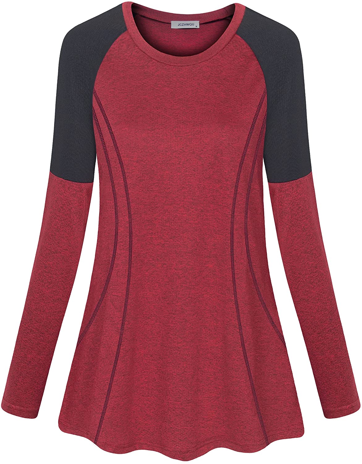 Price:$19.99 Women's Crew Neck Long Sleeve Moisture Wicking Athletic T Shirt Yoga Tops at Amazon Women’s Clothing store