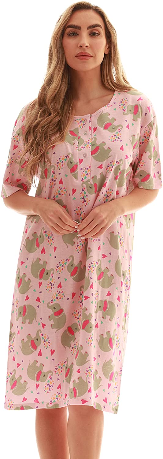 Price:$12.74 Love Short Sleeve Nightgown Sleep Dress for Women at Amazon Women’s Clothing store