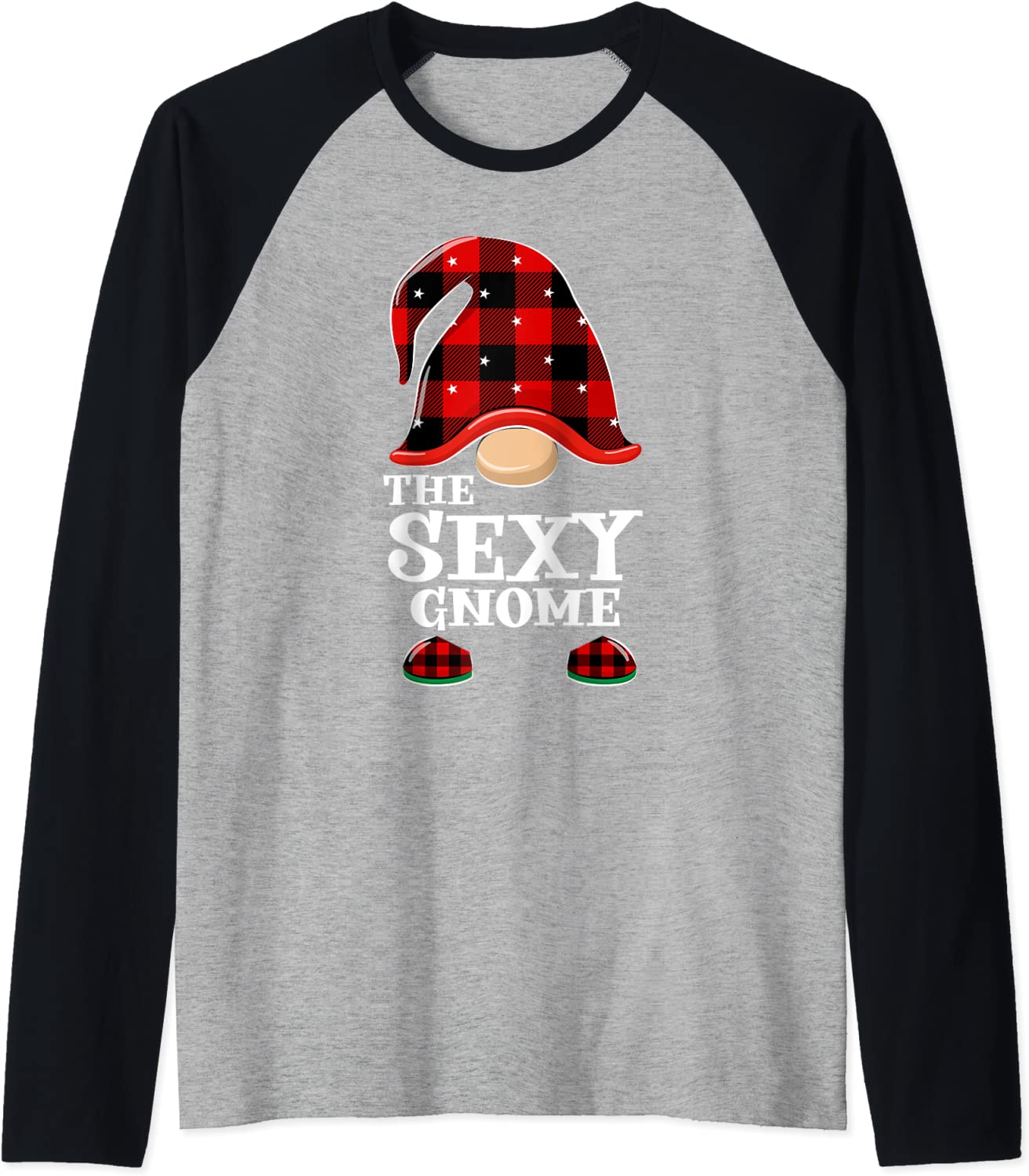 Price:$23.99 Gnome Buffalo Plaid Funny Christmas Matching Family Raglan Baseball Tee : Clothing, Shoes & Jewelry