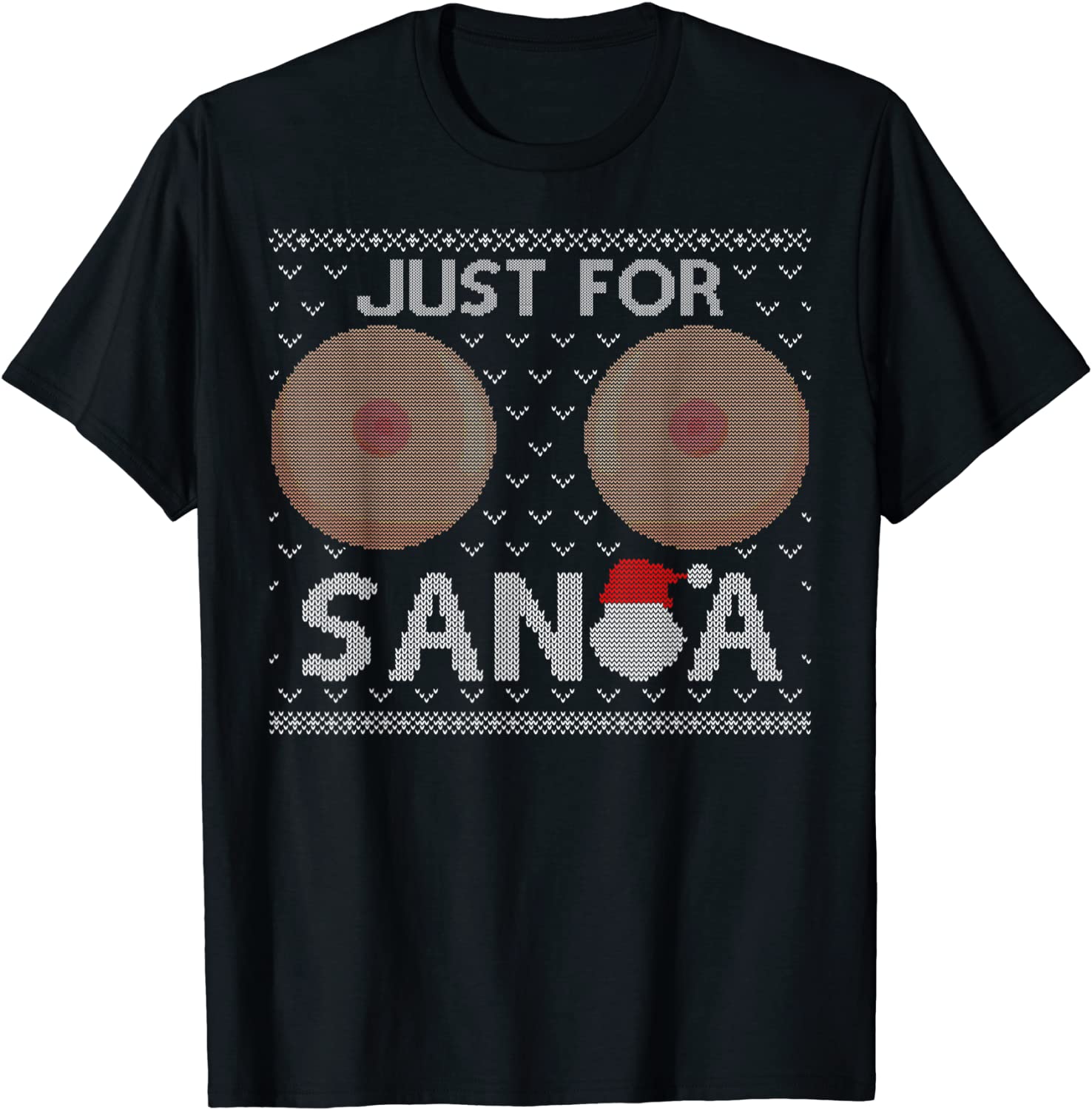 Price:$16.99 Ugly Christmas Sweater Shirt Women Boobs for Santa T-Shirt : Clothing, Shoes & Jewelry