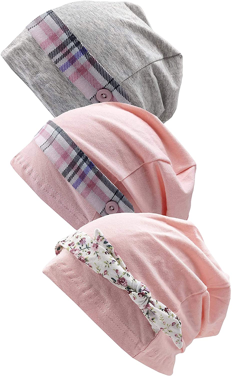 Price:$14.99 3 Pack Womens Cotton Beanie Chemo Hat Cancer Headwear Sleep Cap at Amazon Women’s Clothing store