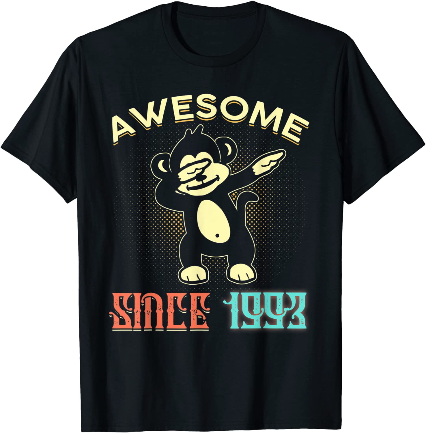 Price:$19.95 Monkey Dabbing Awesome Since 1993 25th Yrs Old T Shirt : Clothing, Shoes & Jewelry