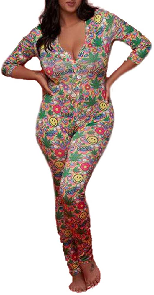 Price:$11.98 Women Sexy Bodycon Jumpsuit Deep V Neck Long Sleeve Bodysuit One Piece Leotard Long Pants Romper Pj Overall : Clothing, Shoes & Jewelry