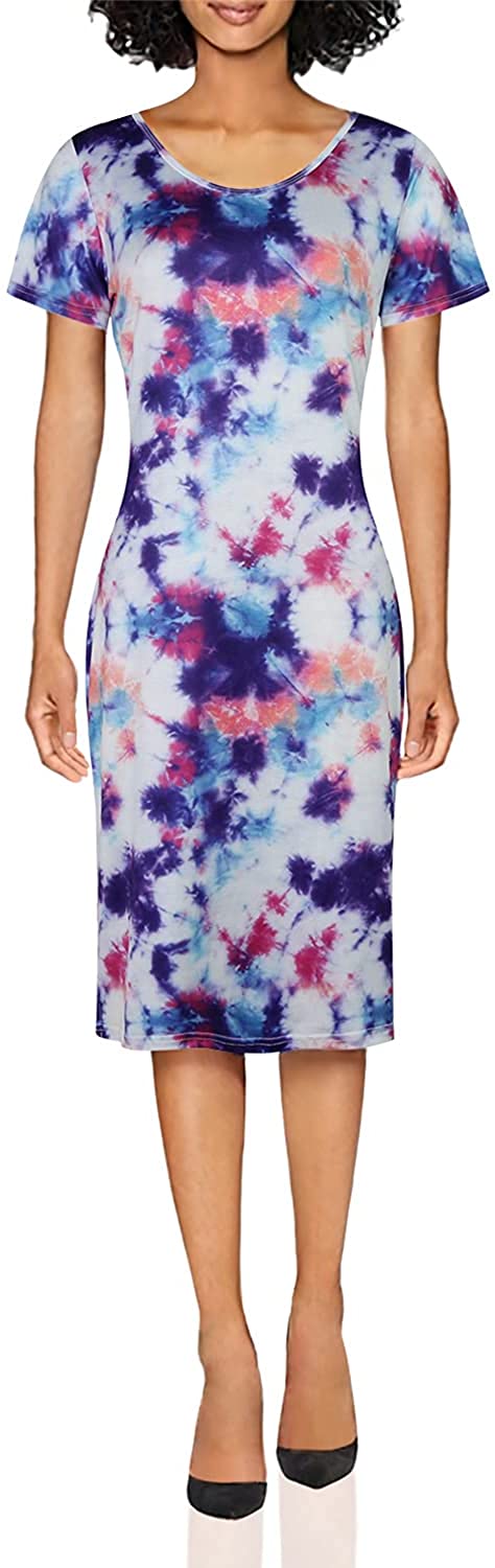 Price:$12.99 Ladies Summer Sexy tie-dye Print Dress at Amazon Women’s Clothing store