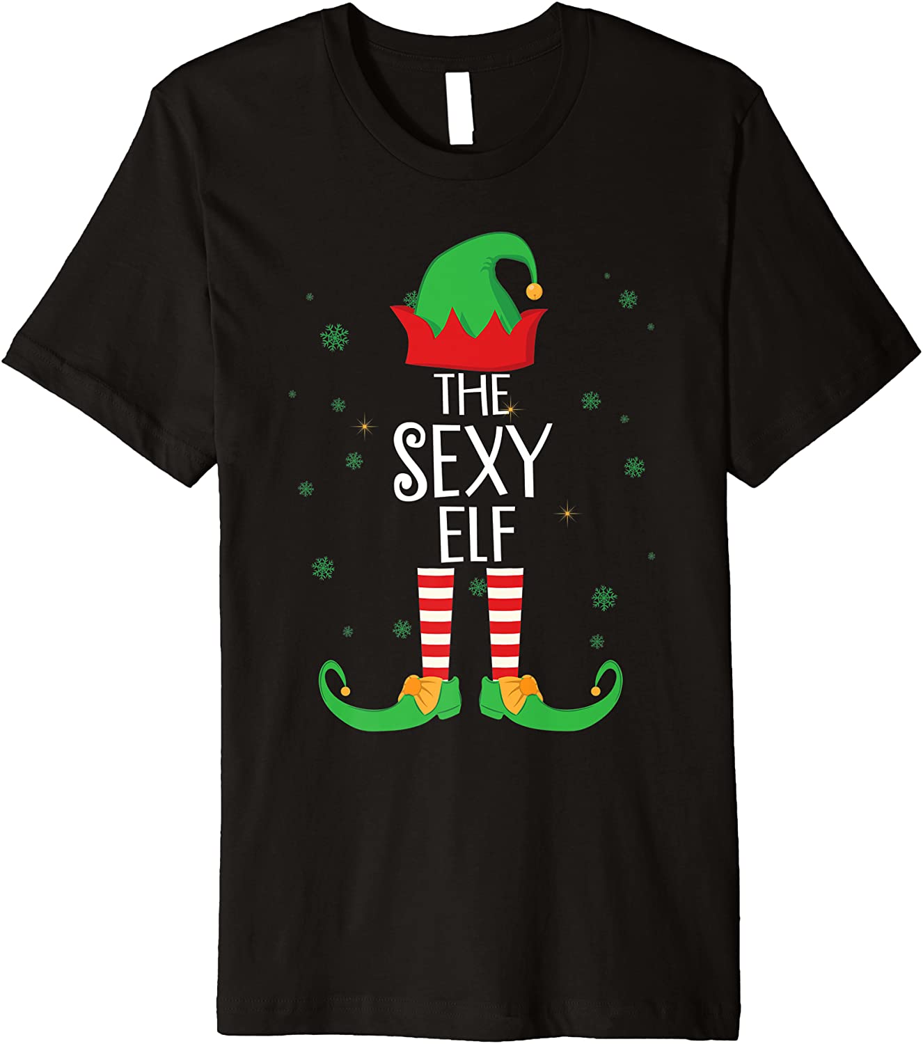 Price:$19.99 Elf Matching Family Pajama, The Sexy Elf Premium T-Shirt : Clothing, Shoes & Jewelry