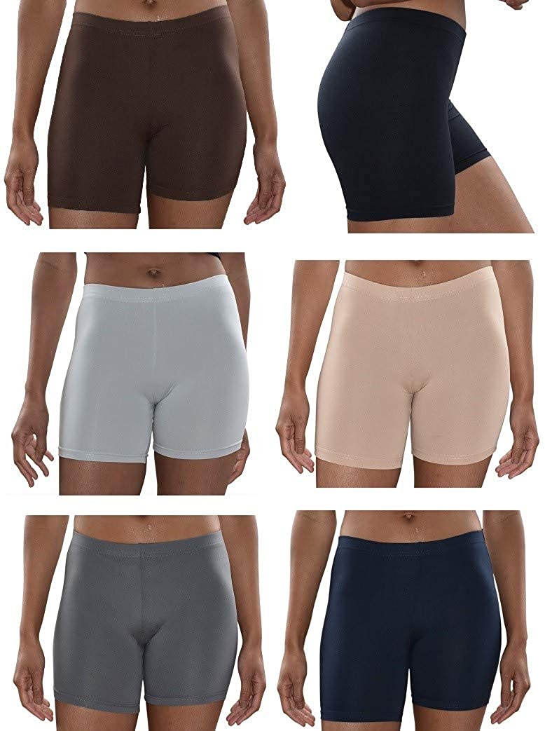 Price:$20.49 Basics Womens 6 Pack Buttery Soft Brushed Active Yoga Stretch Mini -Bike Short Boxer Briefs at Amazon Women’s Clothing store