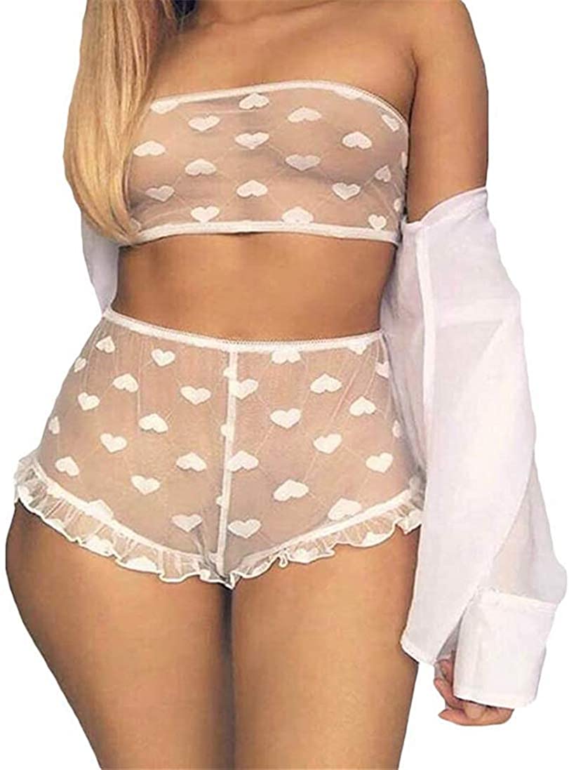 Price:$3.97 Sexy Lingerie Lace Sleepwear Babydoll 2 Piece Nightwear Underwear Bra and Panties Set at Amazon Women’s Clothing store