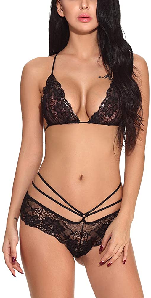 Price:$13.99 Women Lingerie Sexy Deep V Lace Bodysuit Babydoll Underwear One-Piece Teddy Nightwear Lace Cups Sleepwear at Amazon Women’s Clothing store