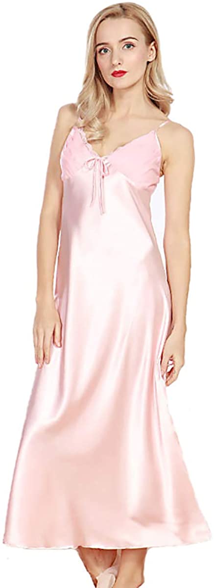 Price:$13.99 Women Lingerie Nightgowns Full Slips Pajamas Satin Silky Sleepwear Soft Sexy Long Plus Size, M-3XL at Amazon Women’s Clothing store