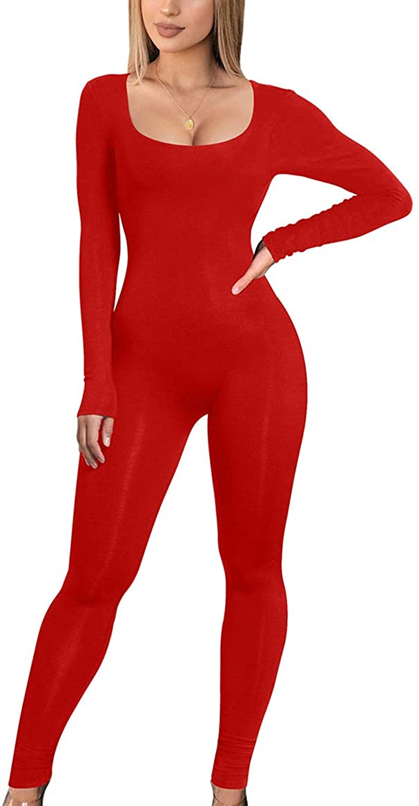 Price:$15.99 Women's Sexy Long Sleeve High Waist Bodycon Jumpsuit Rompers : Clothing, Shoes & Jewelry