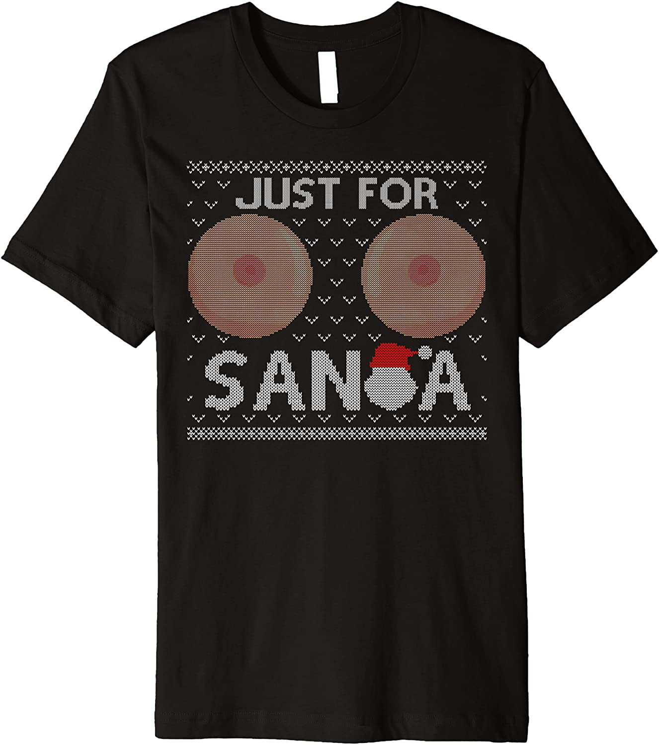 Price:$19.99 Ugly Christmas Sweater Shirt Women Boobs for Santa Premium T-Shirt : Clothing, Shoes & Jewelry