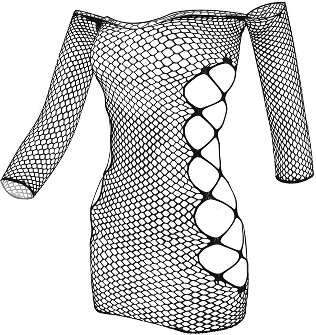 Price:$7.99 GIRL Women Fishnet Lingeri BadyDolls Chemise Stocking Tights Mini Dress Size US2-12 Black at Amazon Women’s Clothing store