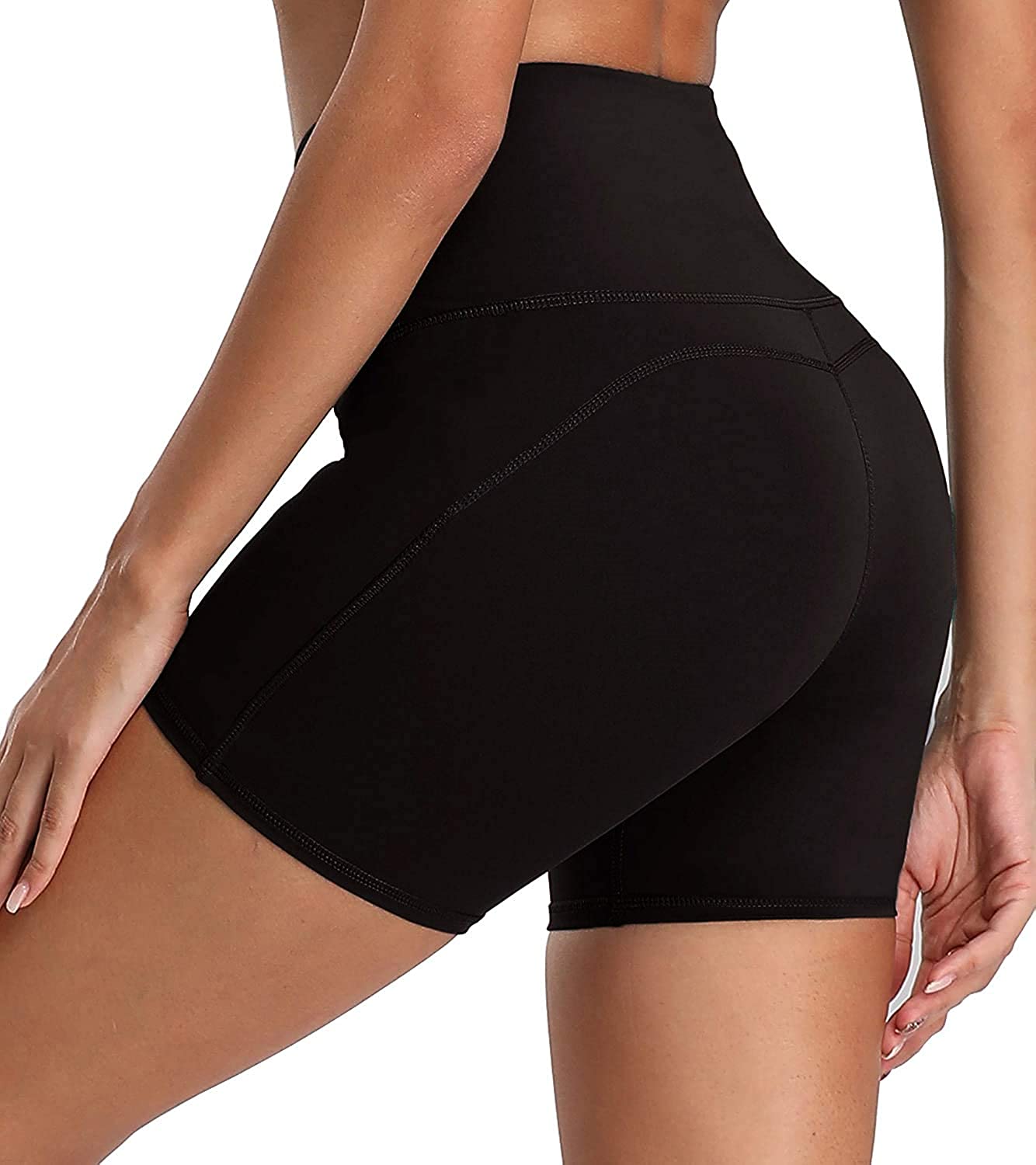 Price:$7.90 Waisted Biker Shorts for Women – Buttery Soft Yoga Workout Athletic Sports Spandex Shorts : Clothing, Shoes & Jewelry
