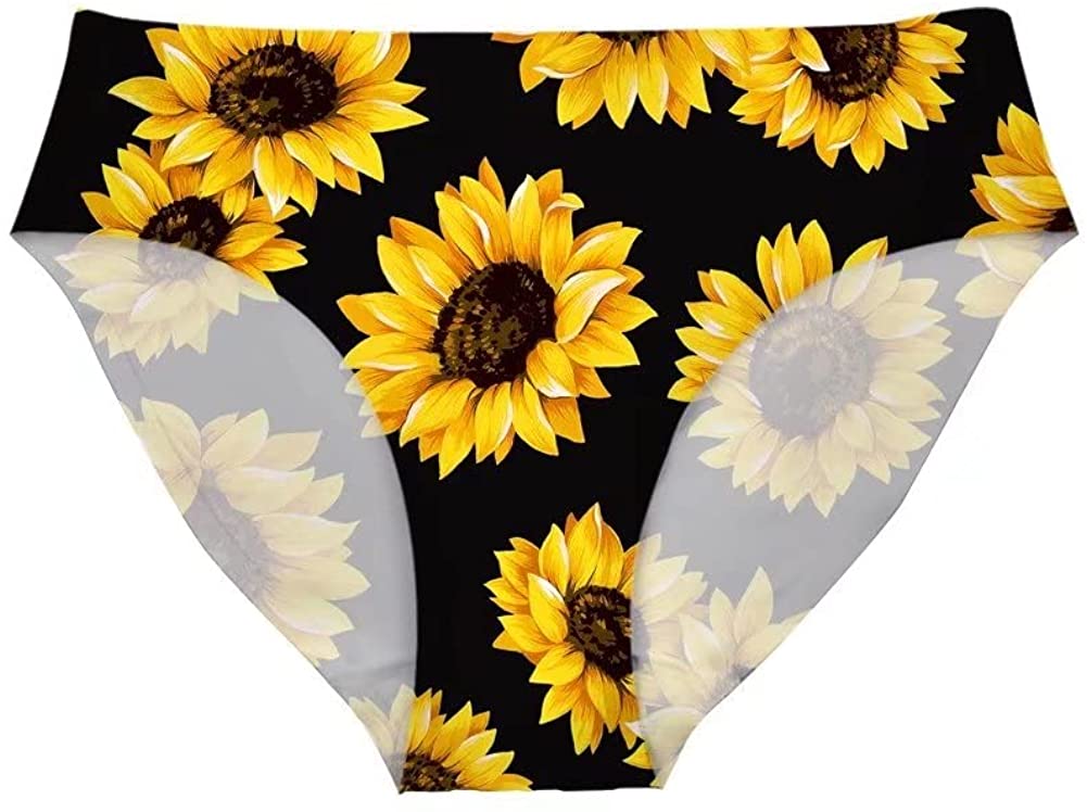 Price:$6.99 Sexy Sunflower Print Soft Comfortable Seamless Party Lingerie Fashion Bikini Panties : Clothing, Shoes & Jewelry