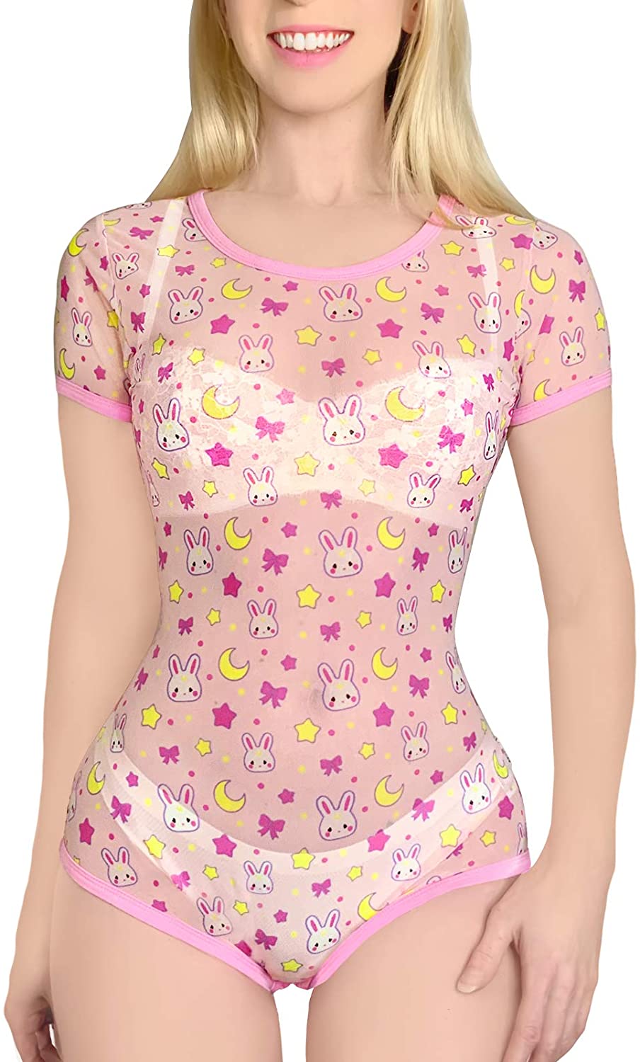Price:$32.99 Usagi Mesh Romper Onesie Pajamas Bodysuit : Clothing, Shoes & Jewelry