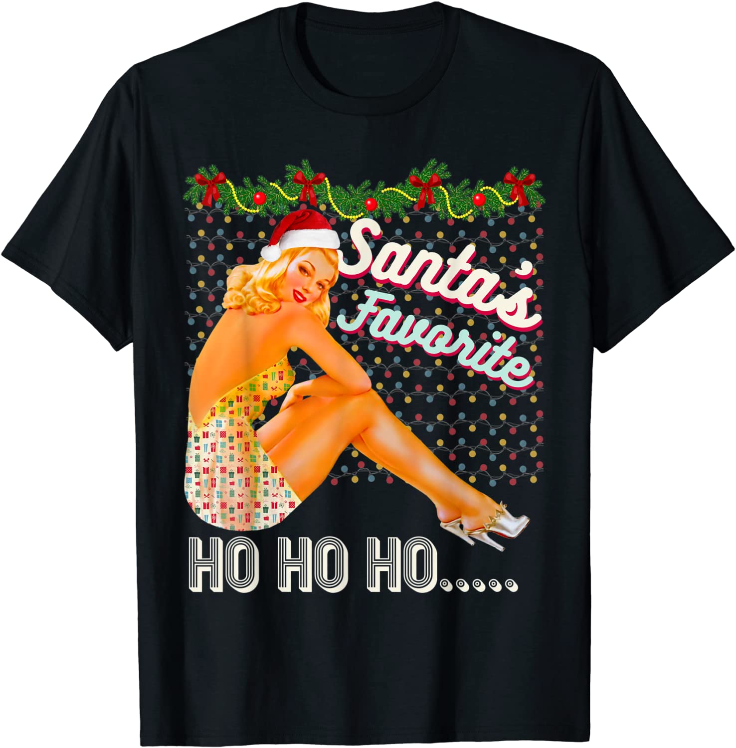Price:$19.99 Santa's-Favorite-Ho Naughty Dirty Joke Vintage T-Shirt : Clothing, Shoes & Jewelry