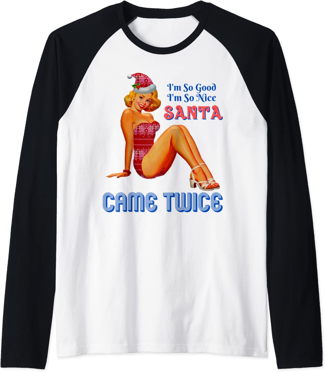 Price:$24.99 Naughty is the New Nice Adult Joke Meme Retro Vintage Raglan Baseball Tee : Clothing, Shoes & Jewelry