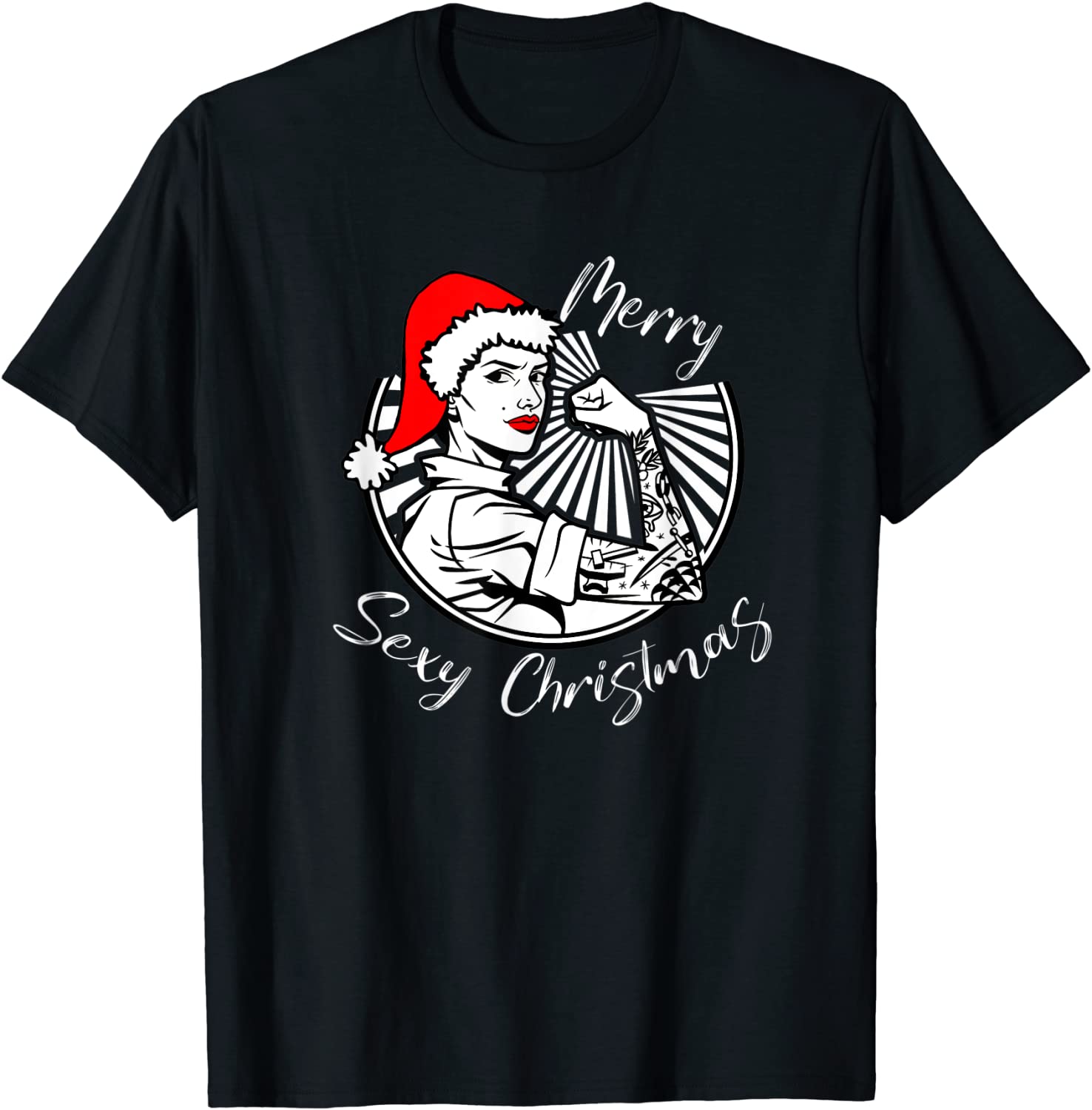 Price:$14.99 Sexy Christmas - Sexy Girl - New Year Pajamas woman T-Shirt : Clothing, Shoes & Jewelry