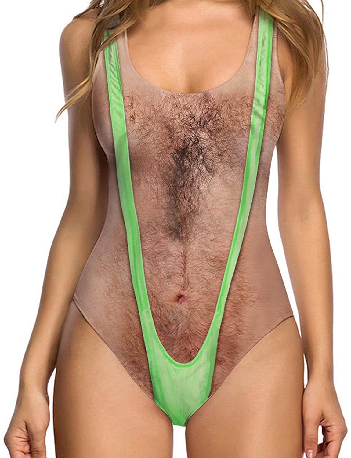 Price:$13.99 Bandage Chest Hair Bathing Suits for Women Novelty One Piece Swimsuits Sexy Low Back Plus Size High Cut Beach Wear Suit : Clothing, Shoes & Jewelry