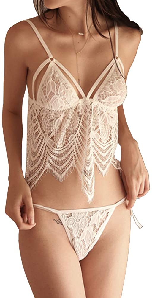 Price:$15.99 White Lingerie Set for Women Teddy Babydoll Underwear Sexy 2 Piece Set: Clothing, Shoes & Jewelry