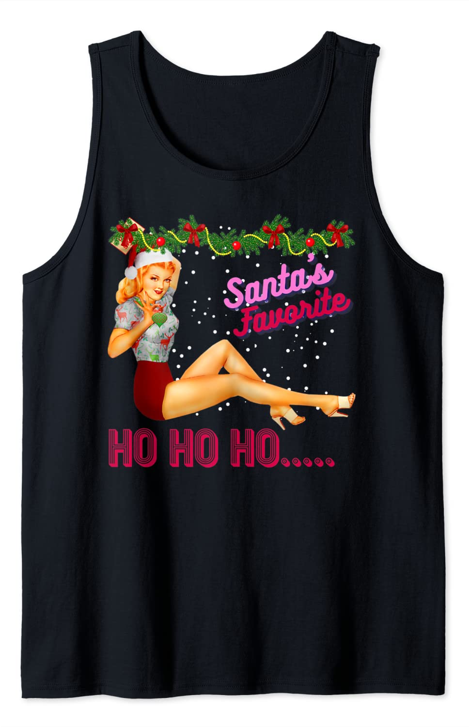 Price:$19.99 Ho Ho Nice Naughty Dirty Joke Meme Retro Tank Top : Clothing, Shoes & Jewelry