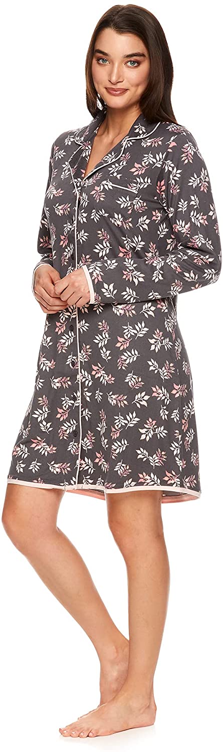 Price:$19.99 ireland Womens Long Sleeve Dorm Lounge Sleep Shirt Pajama Nightgown at Amazon Women’s Clothing store