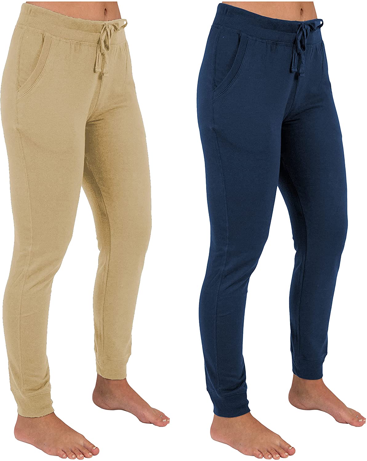 Price:$21.99 Basics Women's 2 Pack Soft French Terry Fleece Jogger Sweatpants at Amazon Women’s Clothing store