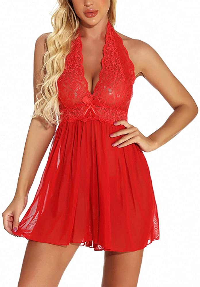 Price:$13.97 Lingerie for Women Lace Babydoll Sleepwear Boudoir Outfits，Women Sexy Lingerie Set Bralette Sleepwear: Clothing, Shoes & Jewelry
