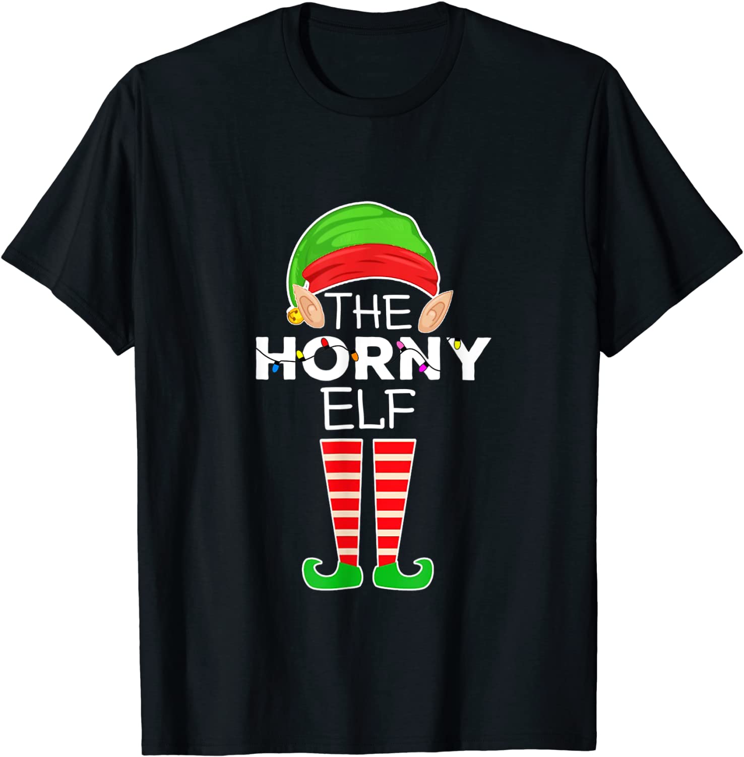 Price:$13.91 Horny Elf Group Matching Family Christmas pajama cute T-Shirt : Clothing, Shoes & Jewelry