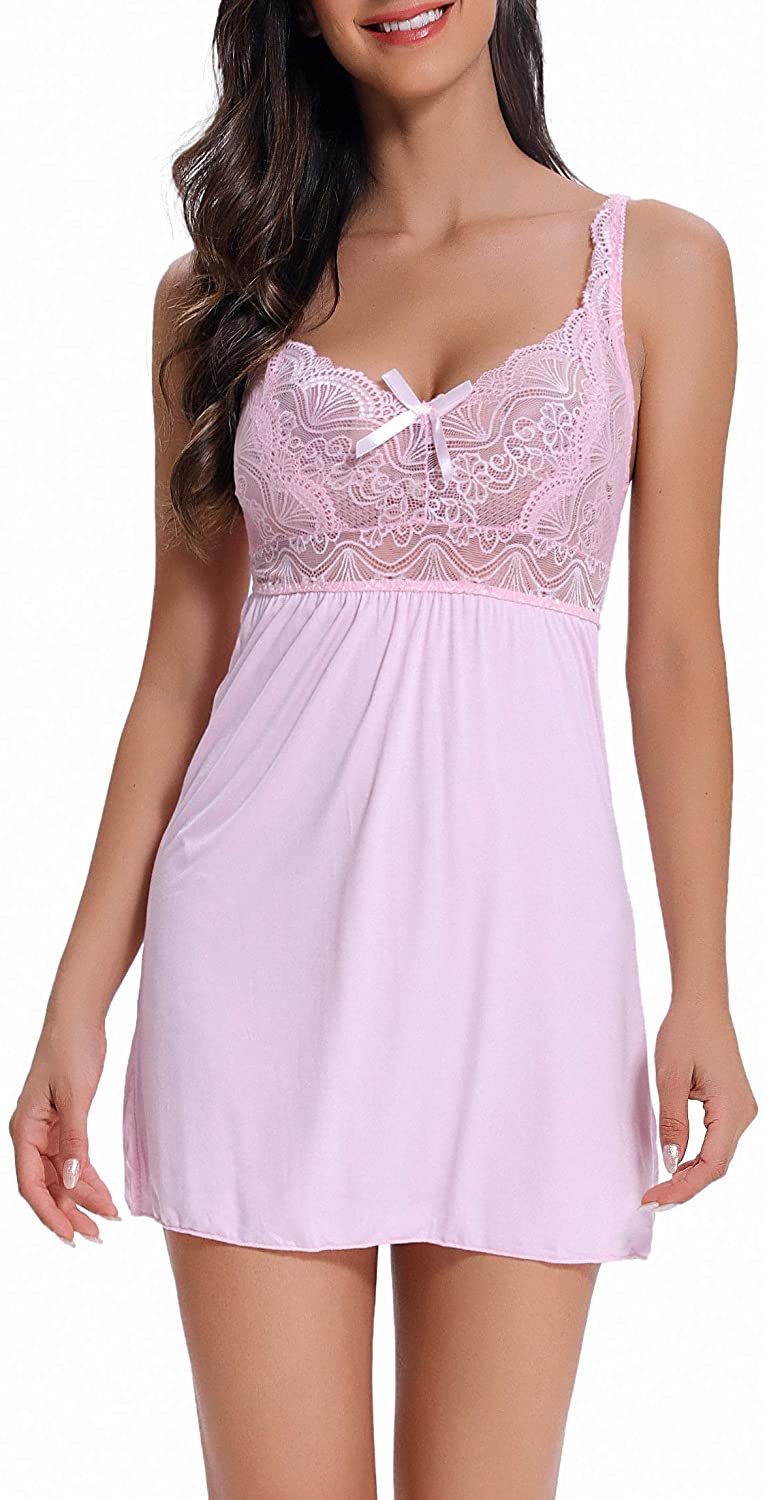Price:$12.99 Lingerie Sleepwear Women's Chemise Full Slip Soft Lounge Nightwear at Amazon Women’s Clothing store
