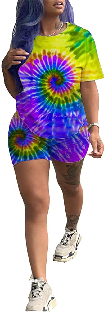 Price:$15.99 Shorts Sets for Women - Cute Summer Two Piece Outfits Tshirt + Shorts Pants Athletic Tracksuits Set at Amazon Women’s Clothing store