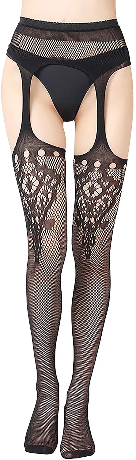 Price:$3.99 Women's Lace Garter Panties & Sheer Stockings Lingerie Set with G String for Thigh High Stockings: Clothing, Shoes & Jewelry