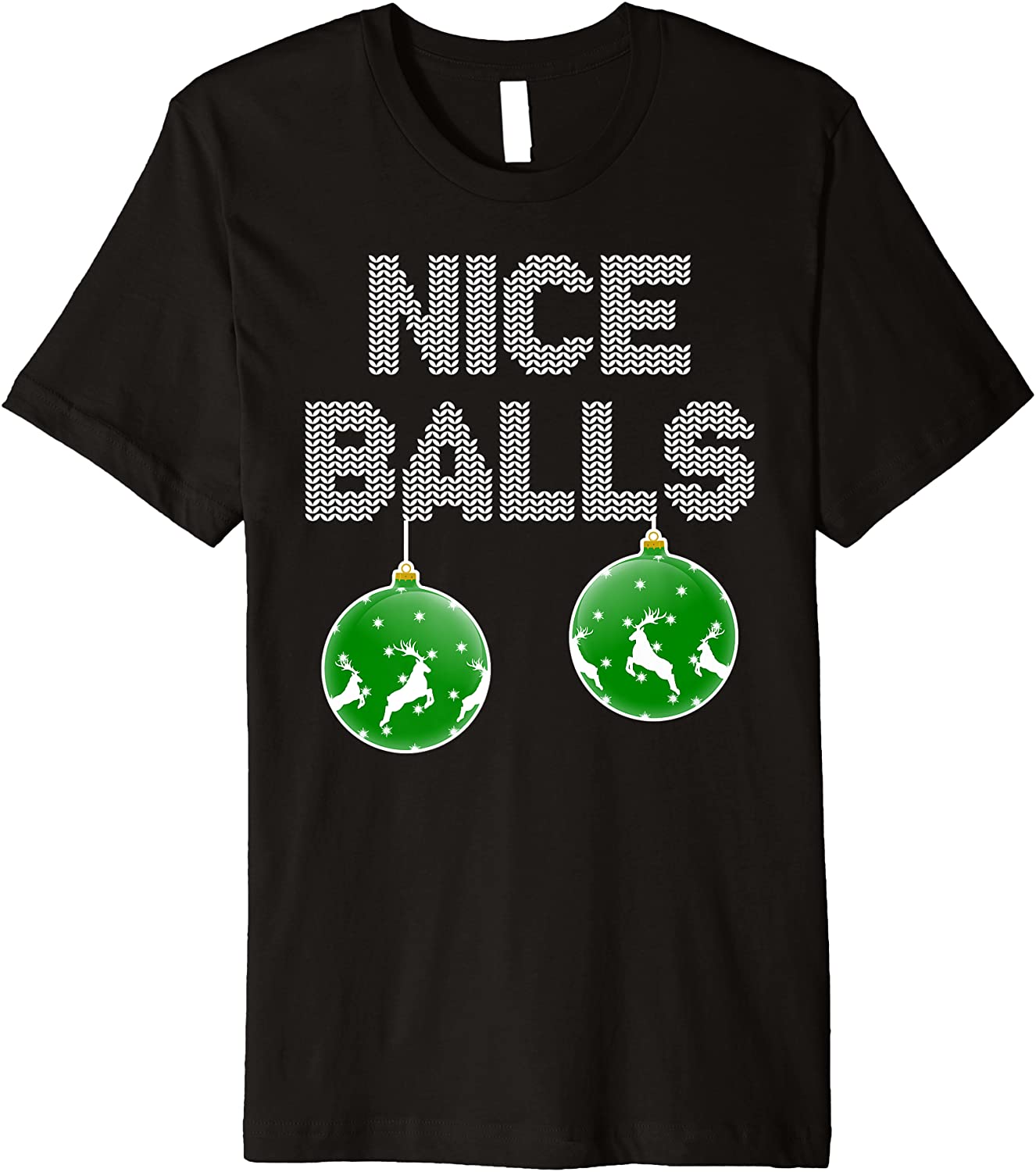 Price:$18.49 Christmas Balls Nice Sexy Costume Adult PJ Women Men Premium T-Shirt : Clothing, Shoes & Jewelry