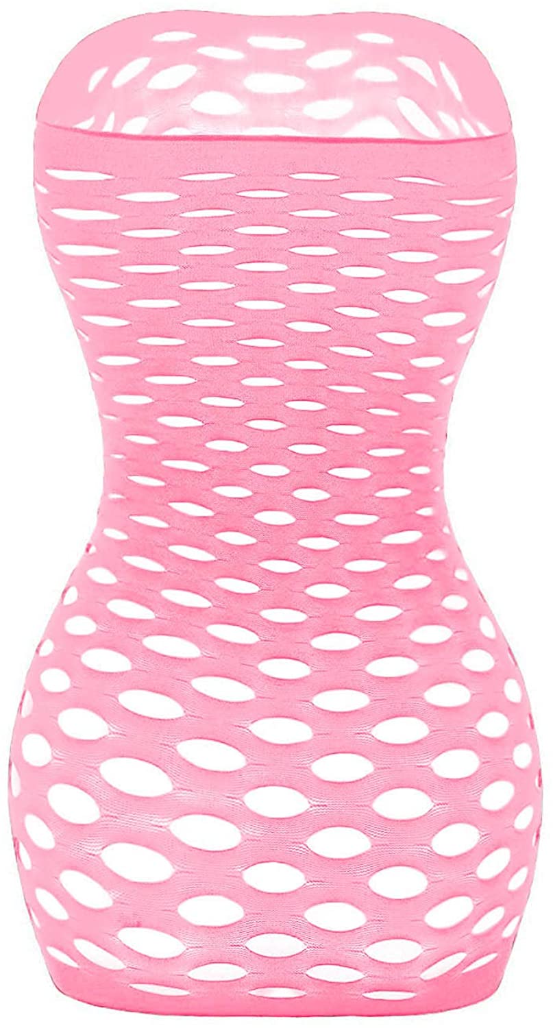 Price:$8.45 Mesh Chemise Dress Fishnet Lingerie Babydolls Nighties Mini Dress (Light Pink, 1): Clothing, Shoes & Jewelry