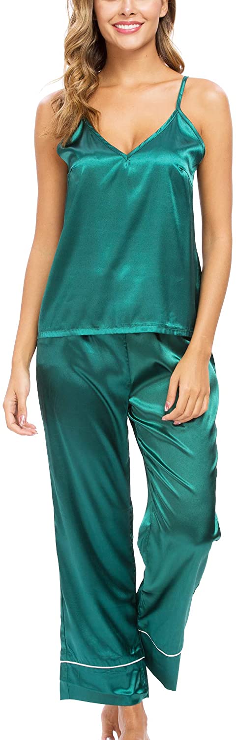 Price:$20.99 Sling pajamas Set Plus Size Sleepwear Causal Longwear at Amazon Women’s Clothing store