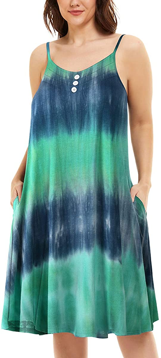 Price:$24.99 Women's Full Slip Sleeveless Plus Size Sleepwear Night Dress V Neck Button Nightshirts with Pockets at Amazon Women’s Clothing store