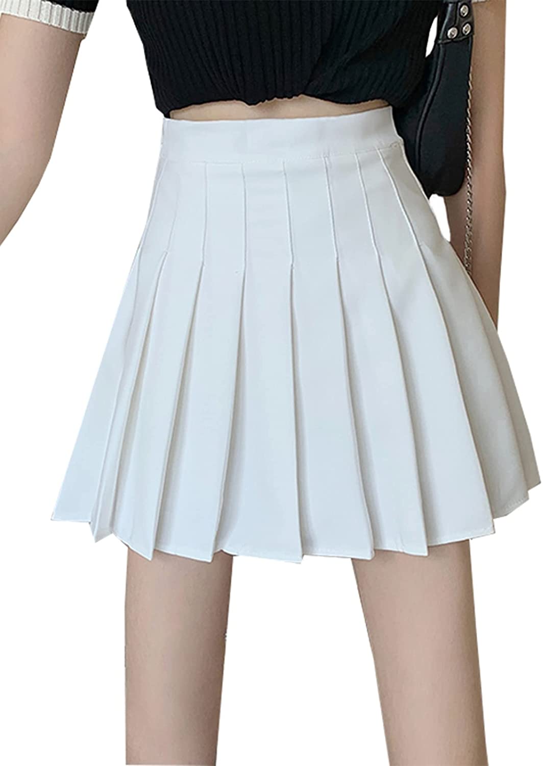 Price:$15.99 Women Pleated Mini Skirt High Waist Lingerie Skirts Schoolgirl Tennis Skirts Cosplay Cheer Skirt: Clothing, Shoes & Jewelry