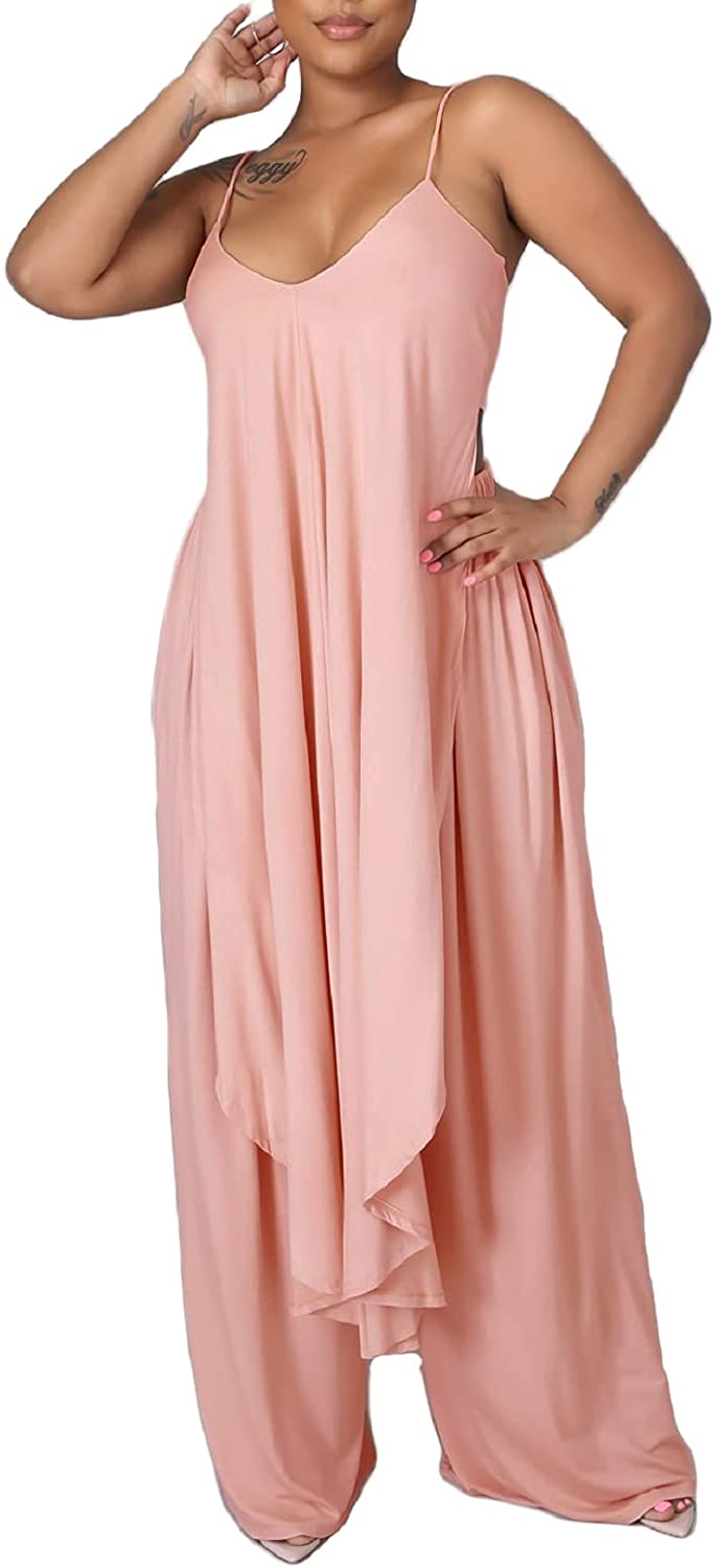 Price:$25.99 Two Piece Outfits Jumpsuits Flowy Overlay Tops Wide Leg Pants Yoga clothing suit casual home beach party club : Clothing, Shoes & Jewelry