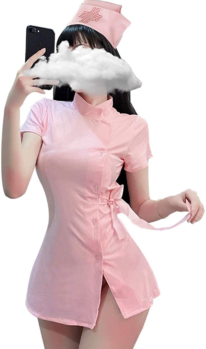 Price:$21.99 Sexy Lingerie Anime Cosplay Nurse Costume Nurse Dress Doctor's Overall Sexy Cosplay Nightwear (Pink) : Clothing, Shoes & Jewelry