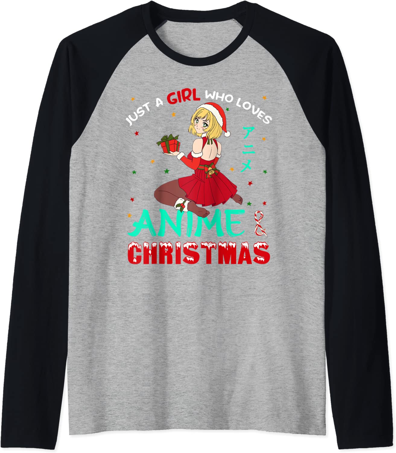Price:$23.99 a Girl who Loves Anime Shirt Christmas Women Teen Otaku Raglan Baseball Tee : Clothing, Shoes & Jewelry