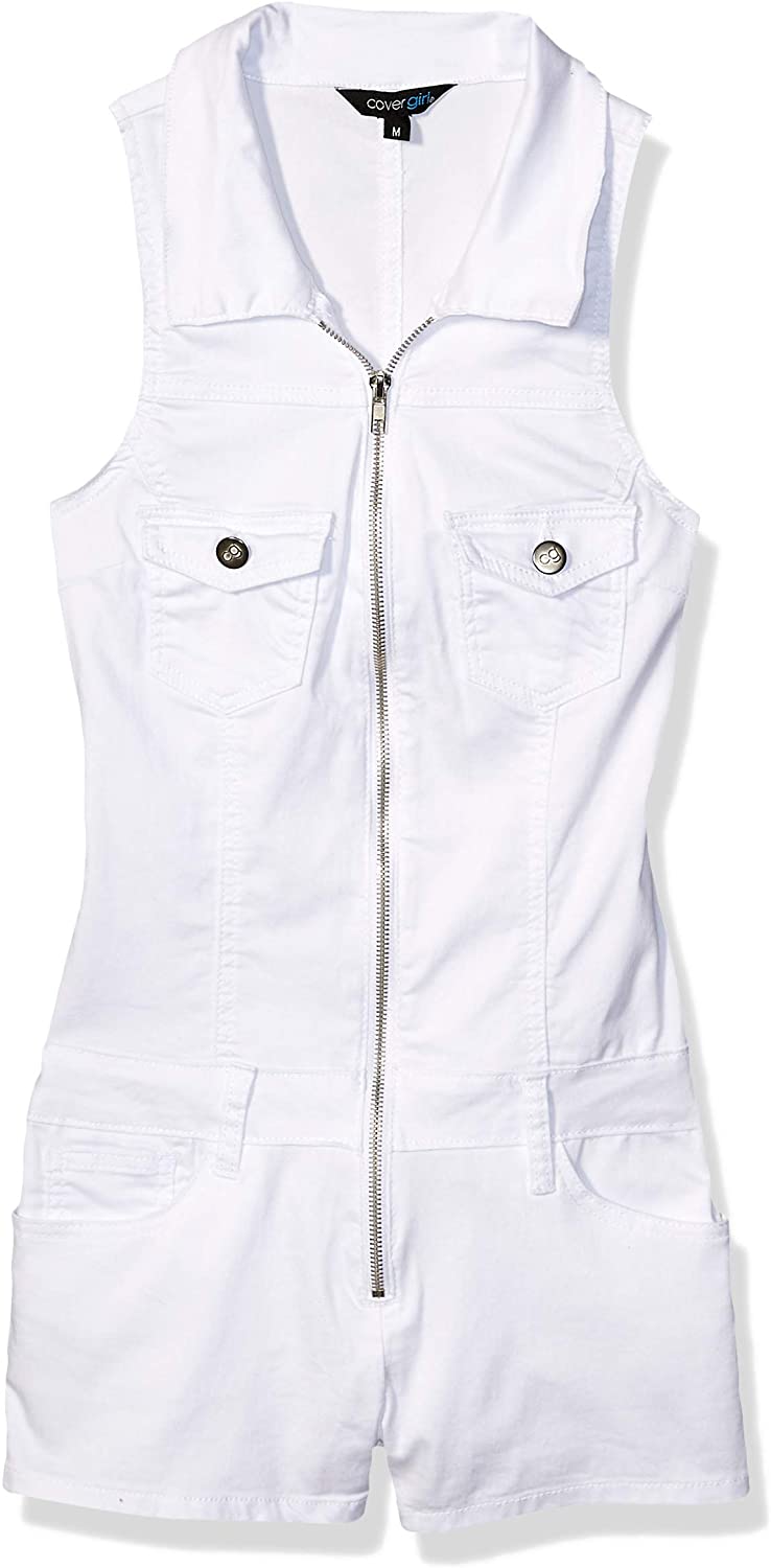 Price:$18.06 JEANS Women's Cute Romper Denim Club Shorts Sleeveless Zip Up Juniors Fit : Clothing, Shoes & Jewelry