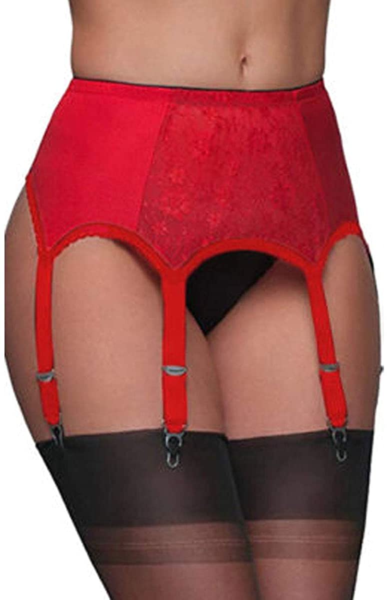 Price:$7.99 's Sexy Lace Garter Belt with 6 Strap Metal Clip for Stockings/Lingerie : Clothing, Shoes & Jewelry