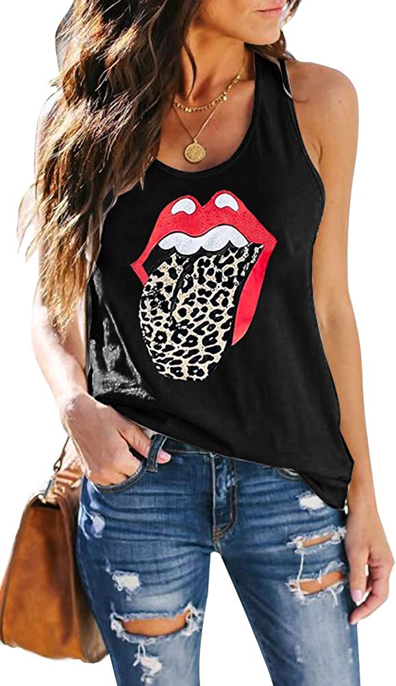 Price:$14.44 Women's Sleeveless Yoga Workout Tank Tops Cute Printed Loose Fit Running Exercise T-Shirt at Amazon Women’s Clothing store
